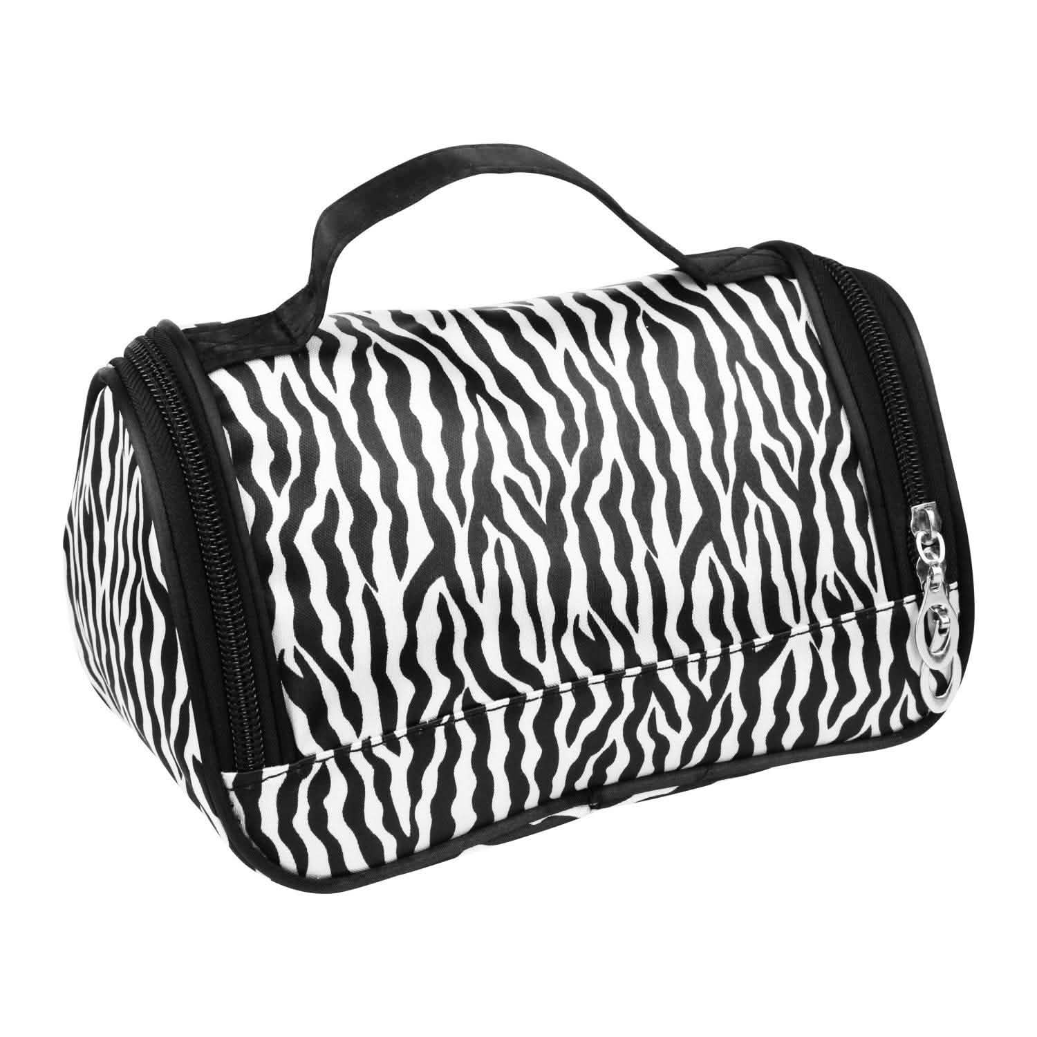 Travel Makeup Bag Portable Cosmetic Organizer with Cosmetic Mirror DailySale