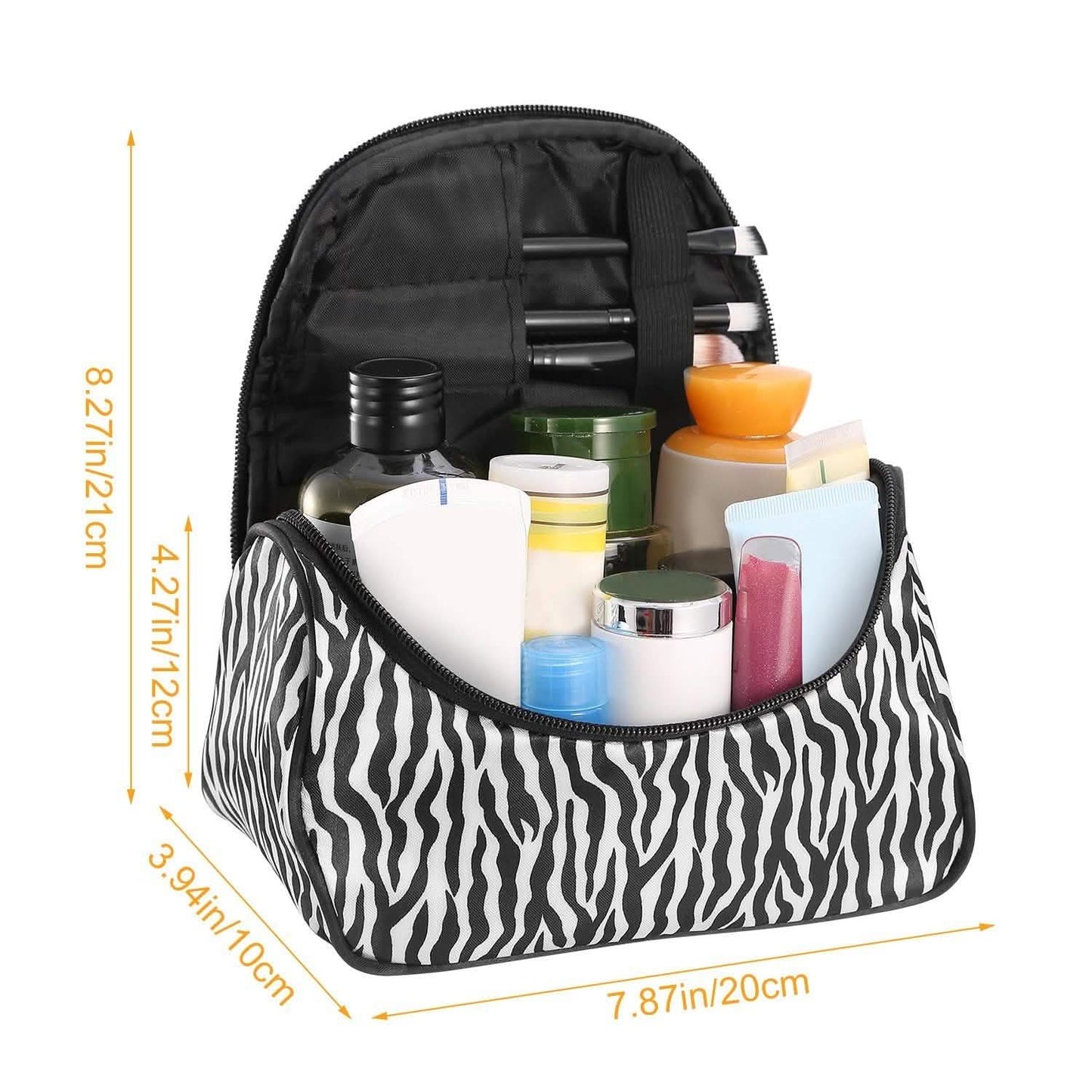 Travel Makeup Bag Portable Cosmetic Organizer with Cosmetic Mirror DailySale