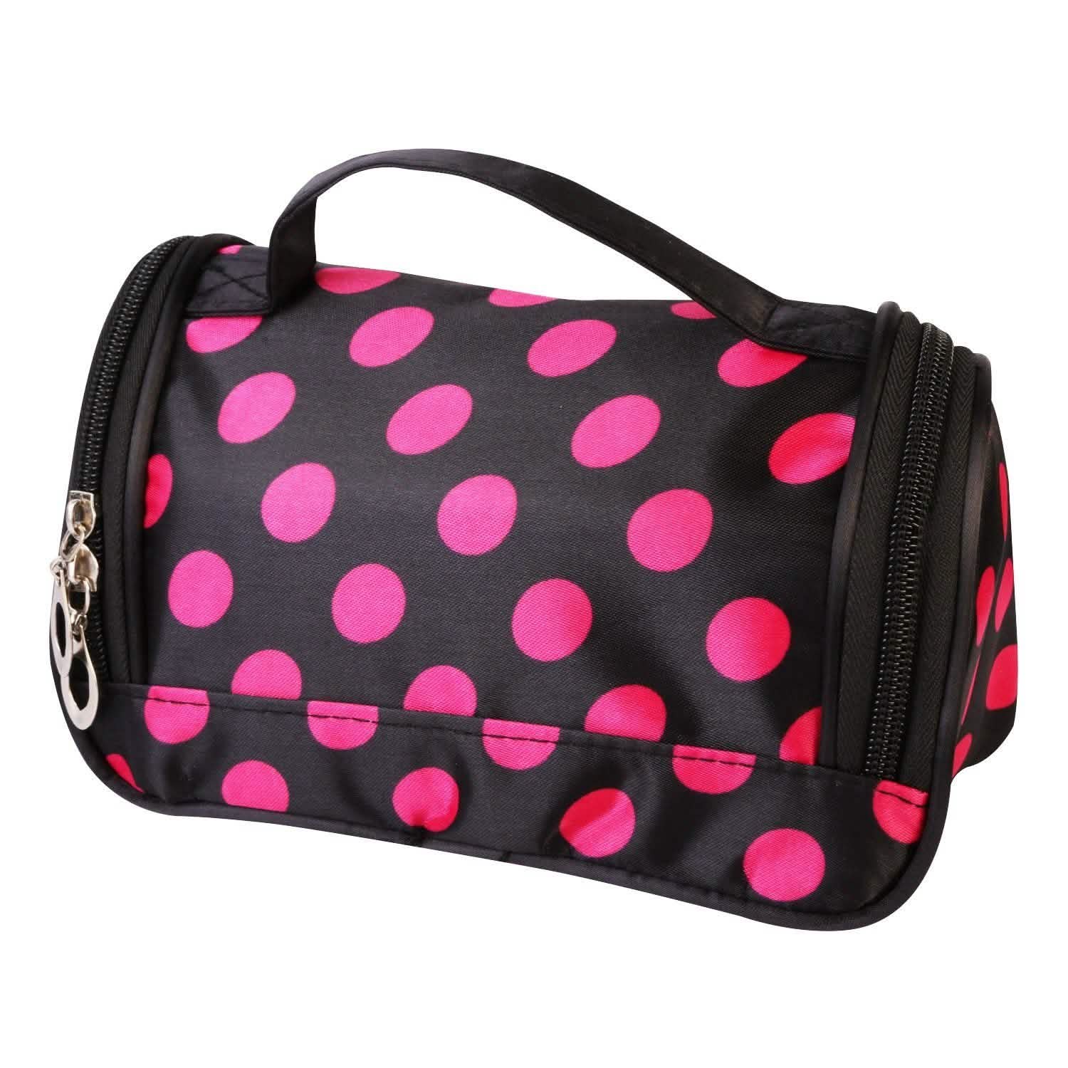 Travel Makeup Bag Portable Cosmetic Organizer with Cosmetic Mirror DailySale
