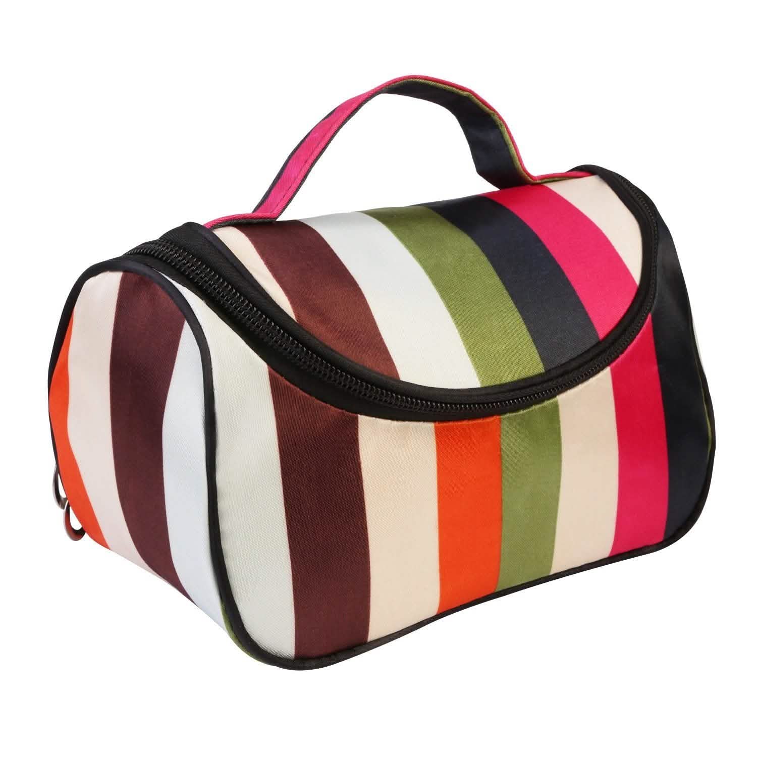 Travel Makeup Bag Portable Cosmetic Organizer with Cosmetic Mirror DailySale