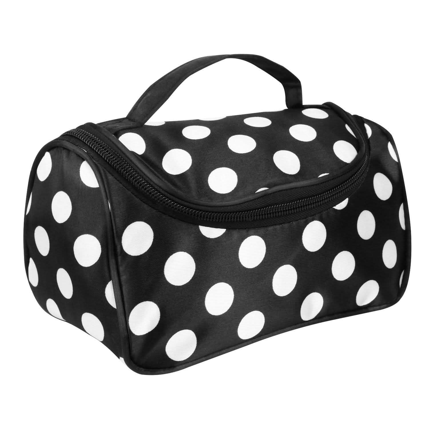 Travel Makeup Bag Portable Cosmetic Organizer with Cosmetic Mirror DailySale