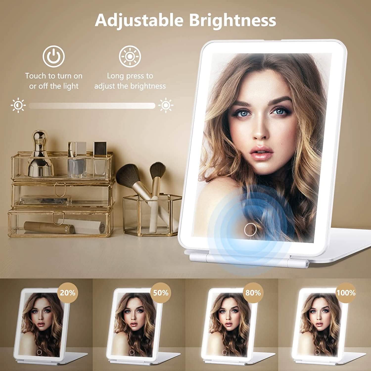 Travel Makeup Mirror with 10X Magnifying Mirror DailySale