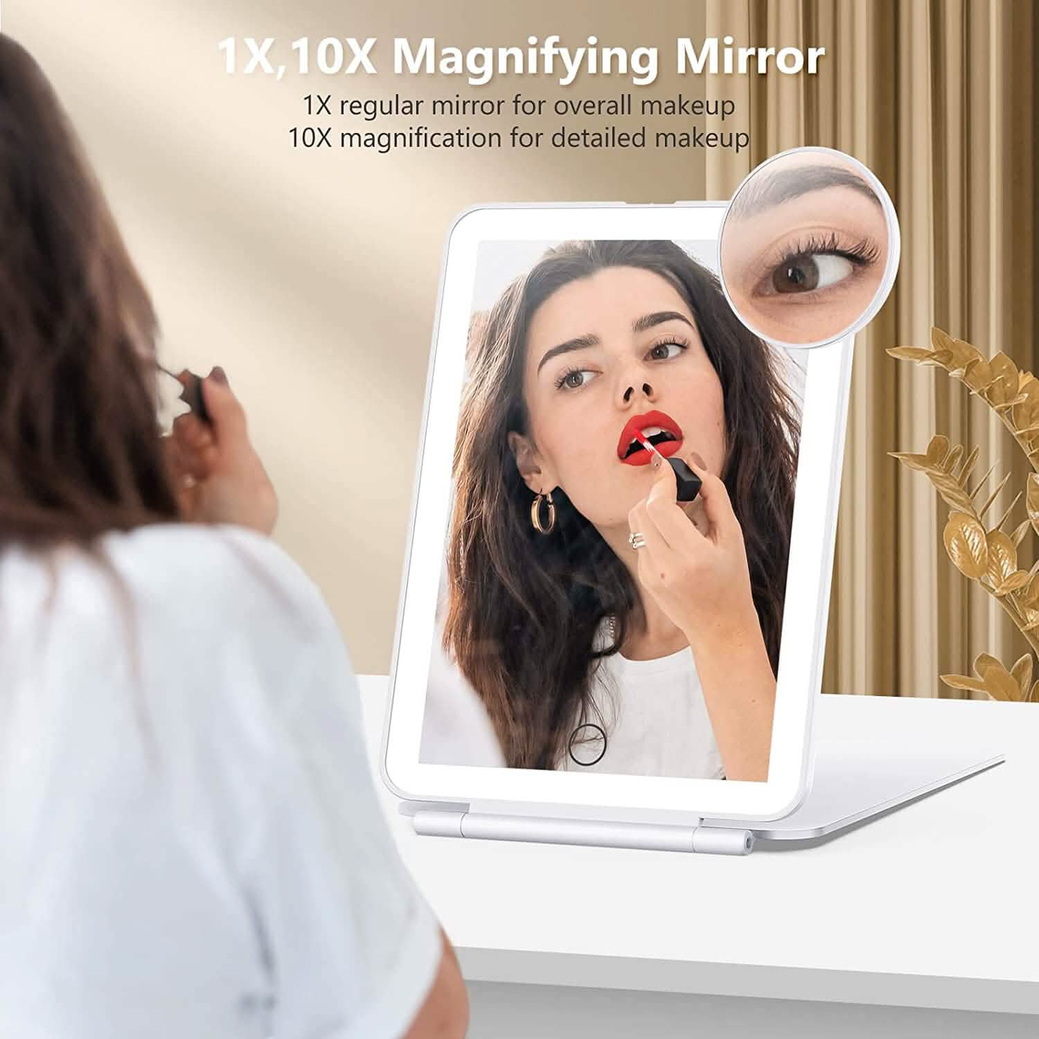 Travel Makeup Mirror with 10X Magnifying Mirror DailySale