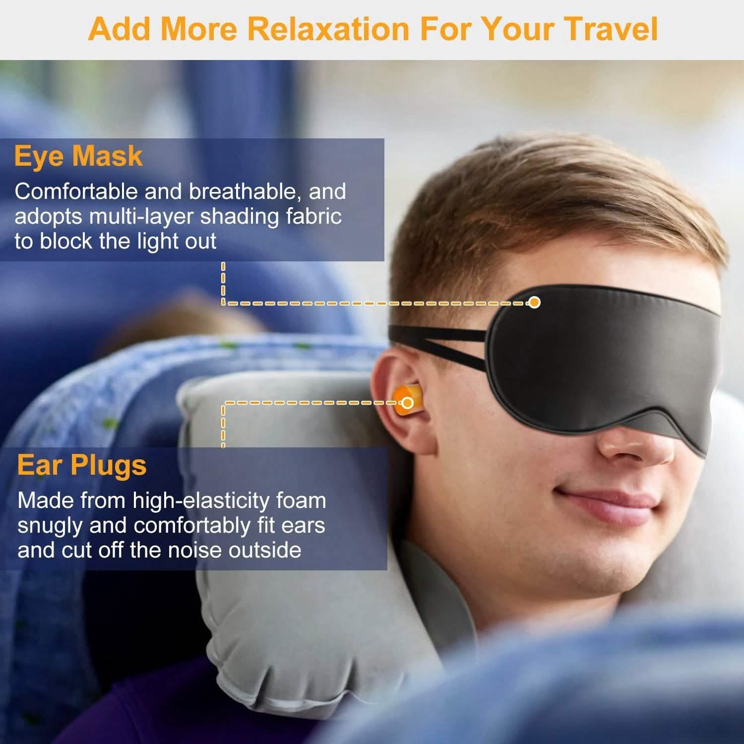Travel Pillow Inflatable U Shape Neck Pillow DailySale