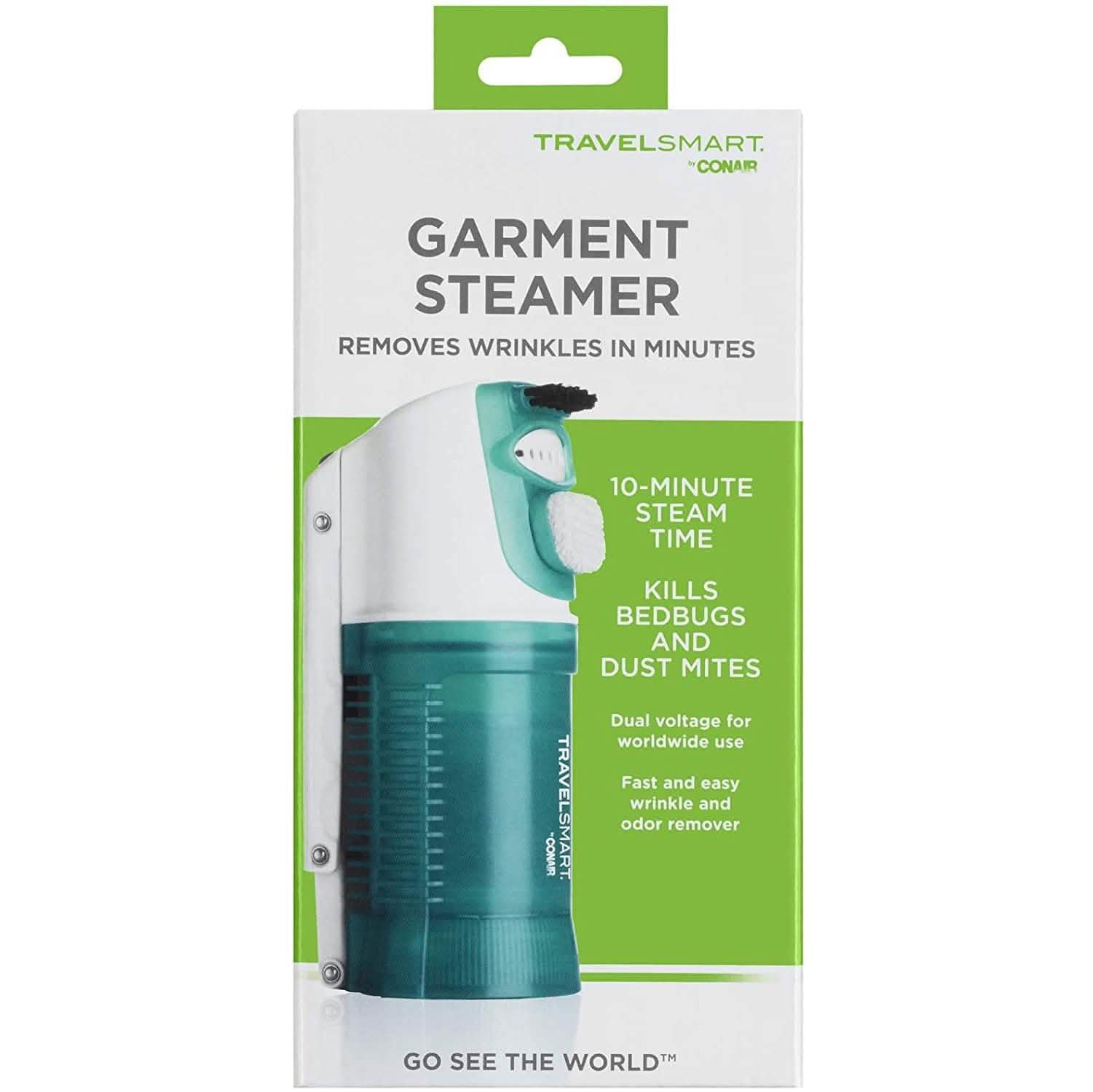TRAVEL SMART Conair 450 Watt Dual Voltage Garment Steamer DailySale