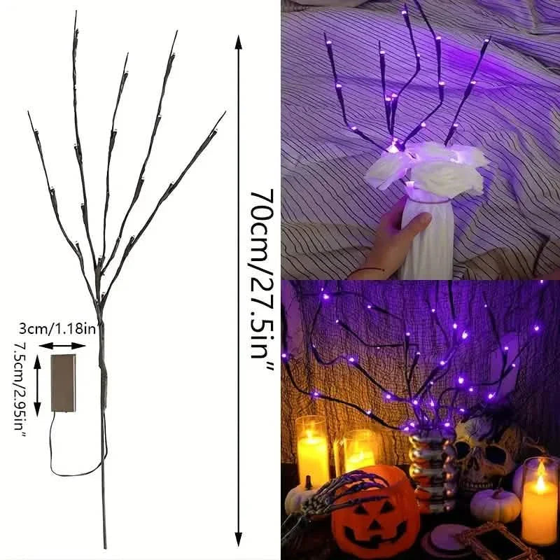 Tree Lamp Decoration Lights, 20 LED Purple Willow Branch Light DailySale