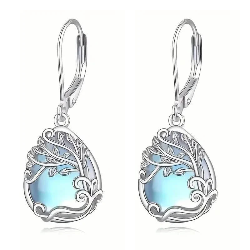 Tree of Life Design S925 Sterling Silver Dangle Earrings DailySale