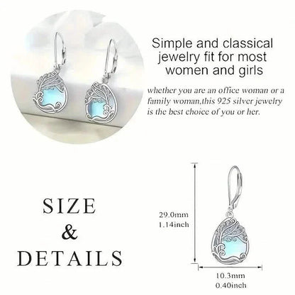 Tree of Life Design S925 Sterling Silver Dangle Earrings DailySale