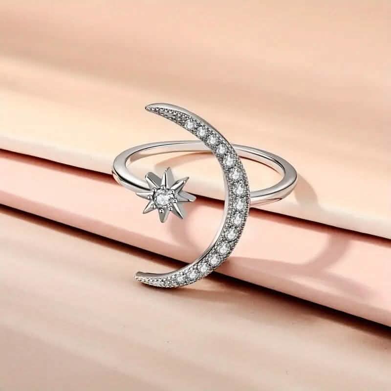 Trendy Cuff Ring Moon and Sun Design DailySale