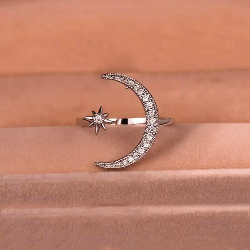 Trendy Cuff Ring Moon and Sun Design DailySale