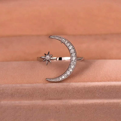 Trendy Cuff Ring Moon and Sun Design DailySale
