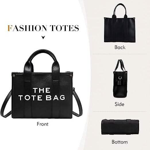 Trendy Leather Tote Bag Small Personalized Top Handle Crossbody Handbags DailySale