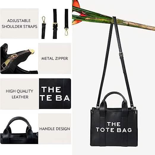 Trendy Leather Tote Bag Small Personalized Top Handle Crossbody Handbags DailySale