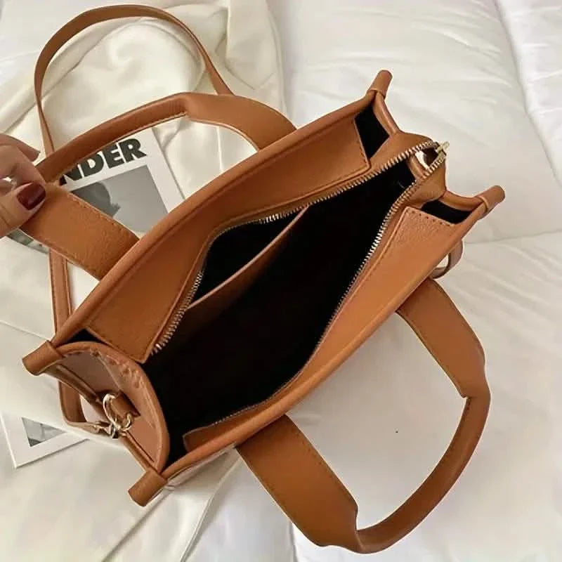 Trendy Leather Tote Bag Small Personalized Top Handle Crossbody Handbags DailySale