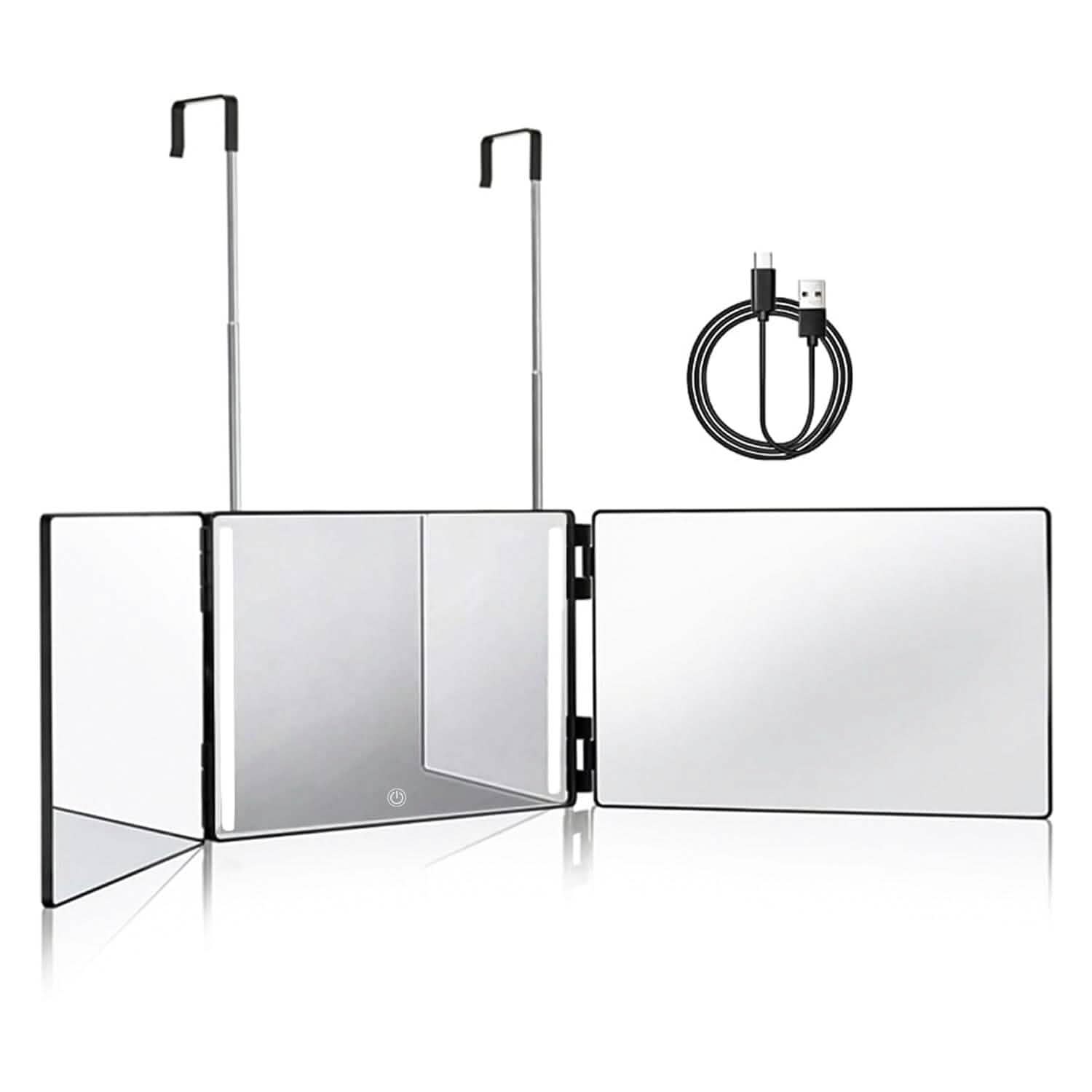 Tri-Fold Mirror with Telescopic Hanger DailySale