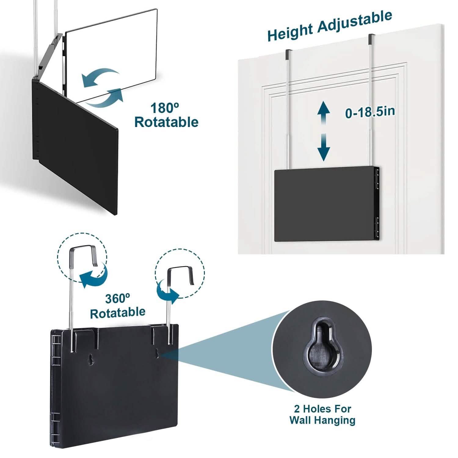 Tri-Fold Mirror with Telescopic Hanger DailySale