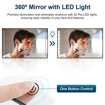 Tri-Fold Mirror with Telescopic Hanger DailySale