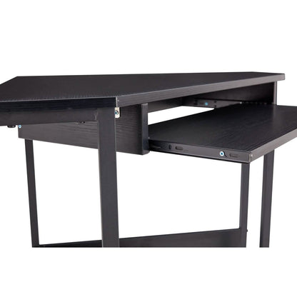Triangle Computer Desk, Smooth Keyboard Tray& Storage Shelves DailySale