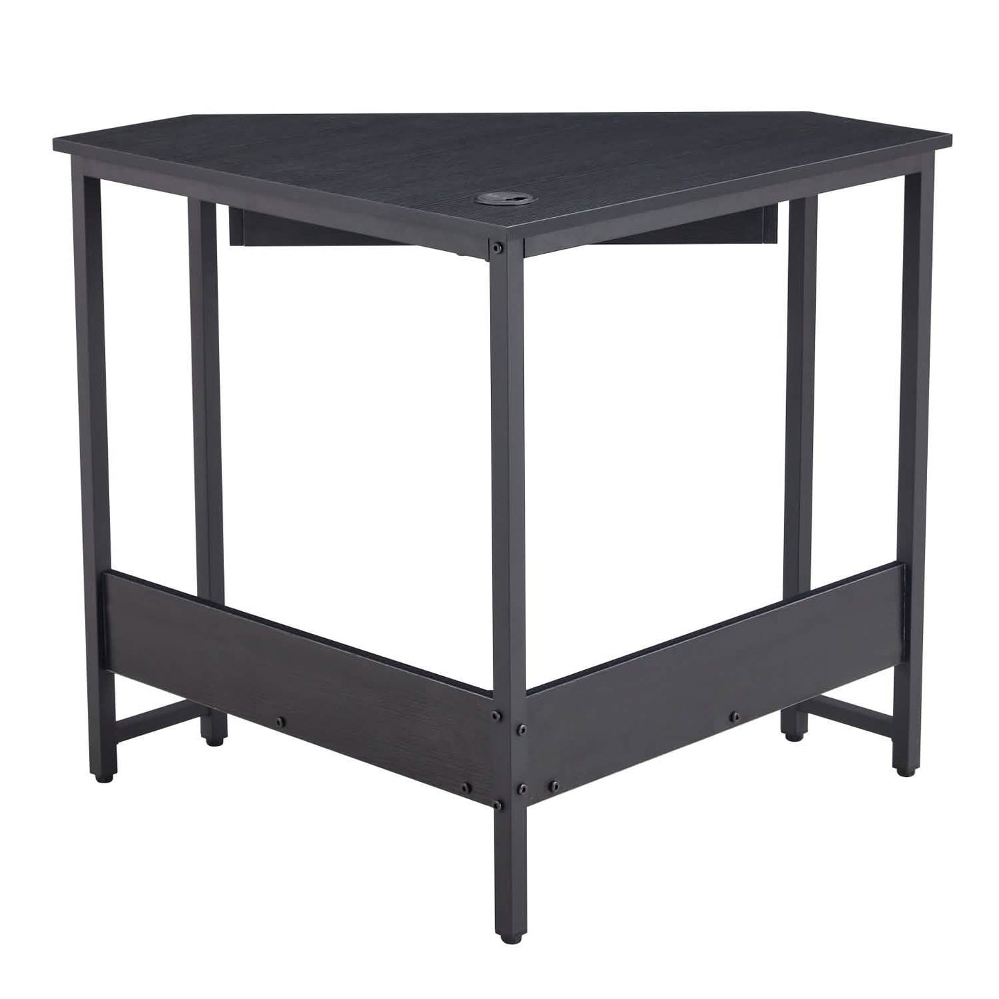 Triangle Computer Desk, Smooth Keyboard Tray& Storage Shelves DailySale