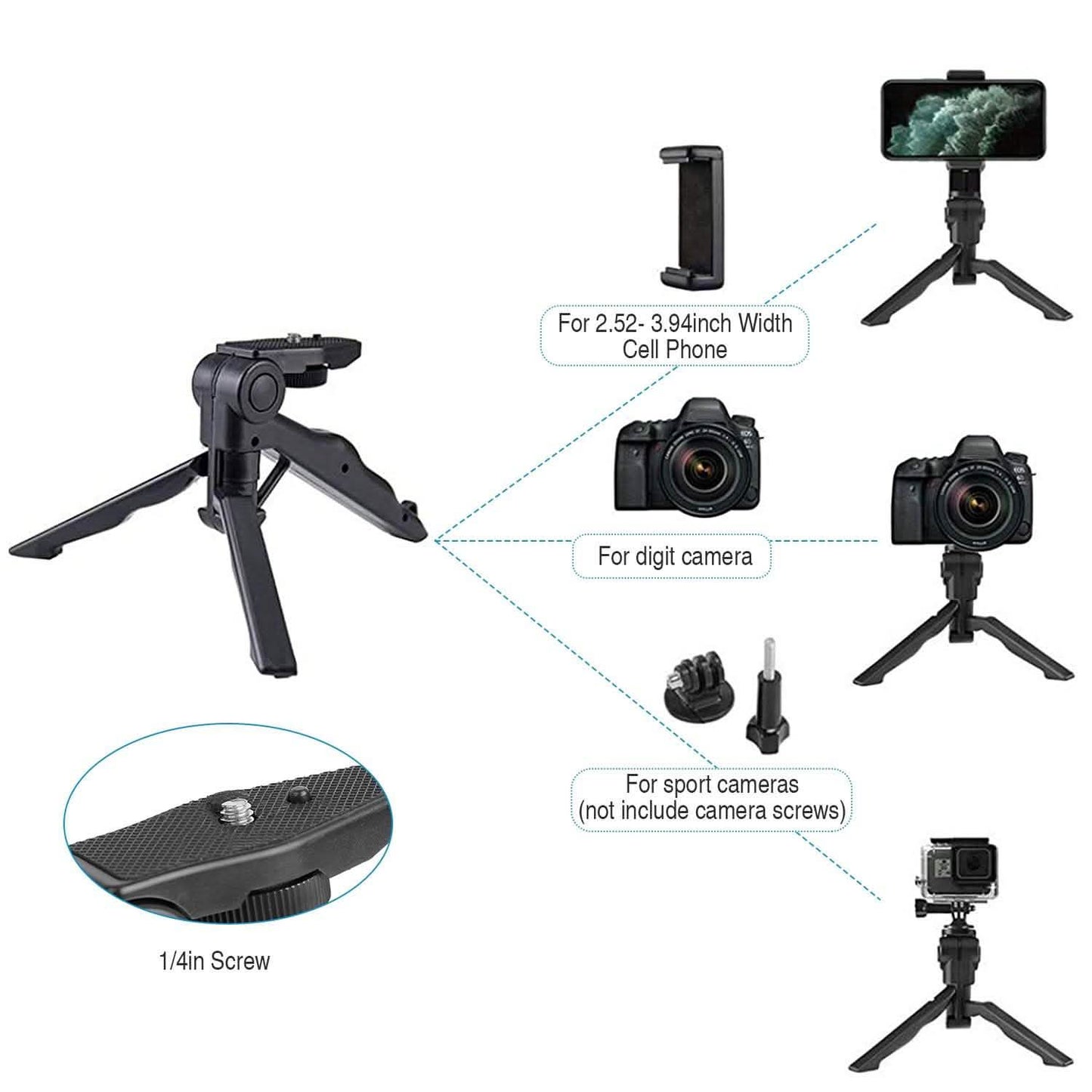 Tripod Desk Phone Stand Stabilizer DailySale