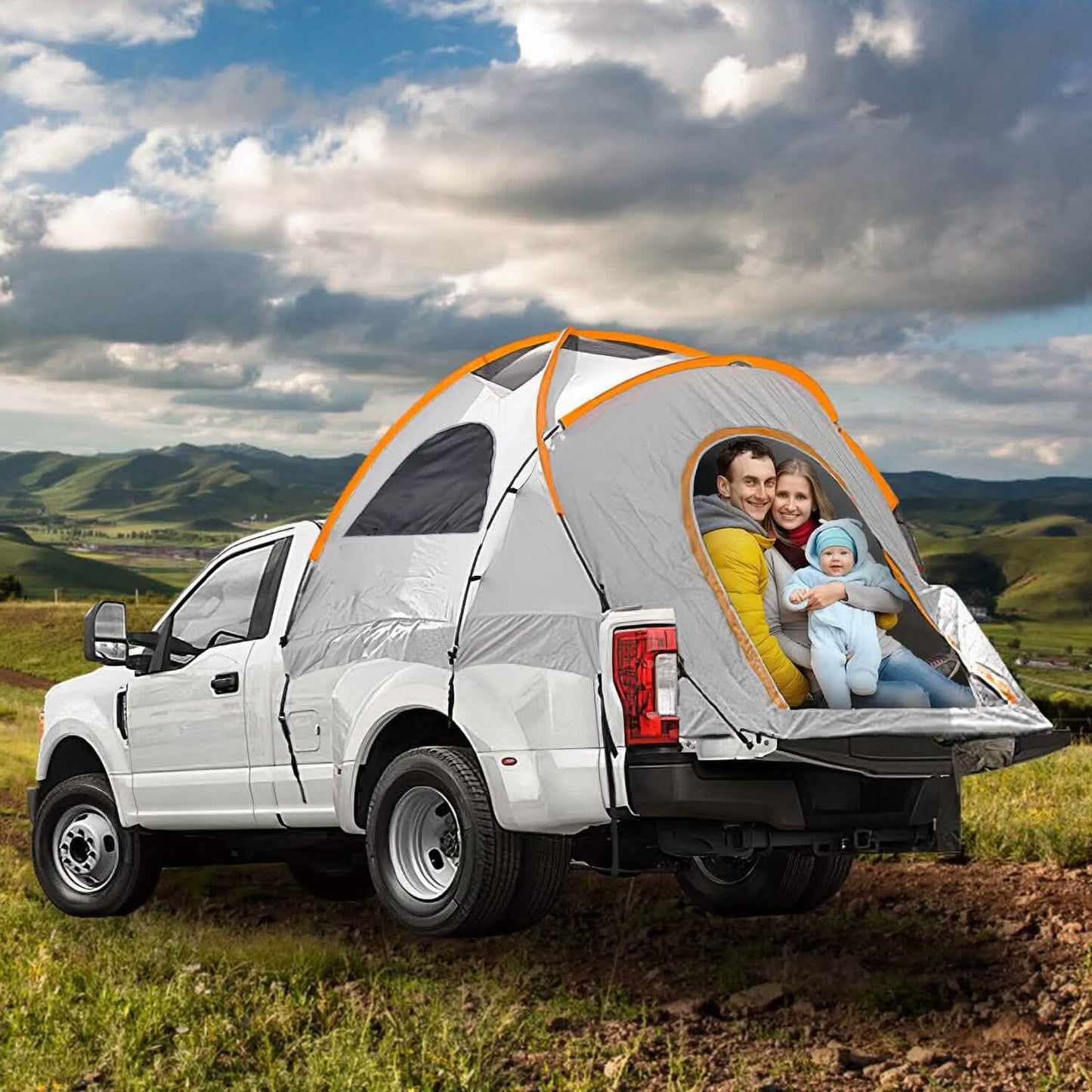 Truck Bed Tent Waterproof Windproof Pickup Truck Tent with Carry Bag DailySale