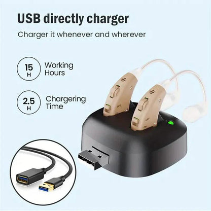 True Hearing Aids (Not Amplifier) for Seniors Rechargeable with Charging Dock DailySale