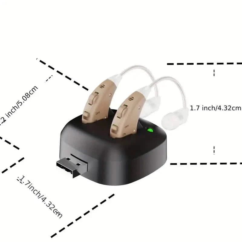 True Hearing Aids (Not Amplifier) for Seniors Rechargeable with Charging Dock DailySale