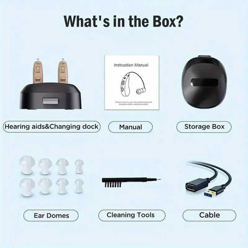 True Hearing Aids (Not Amplifier) for Seniors Rechargeable with Charging Dock DailySale