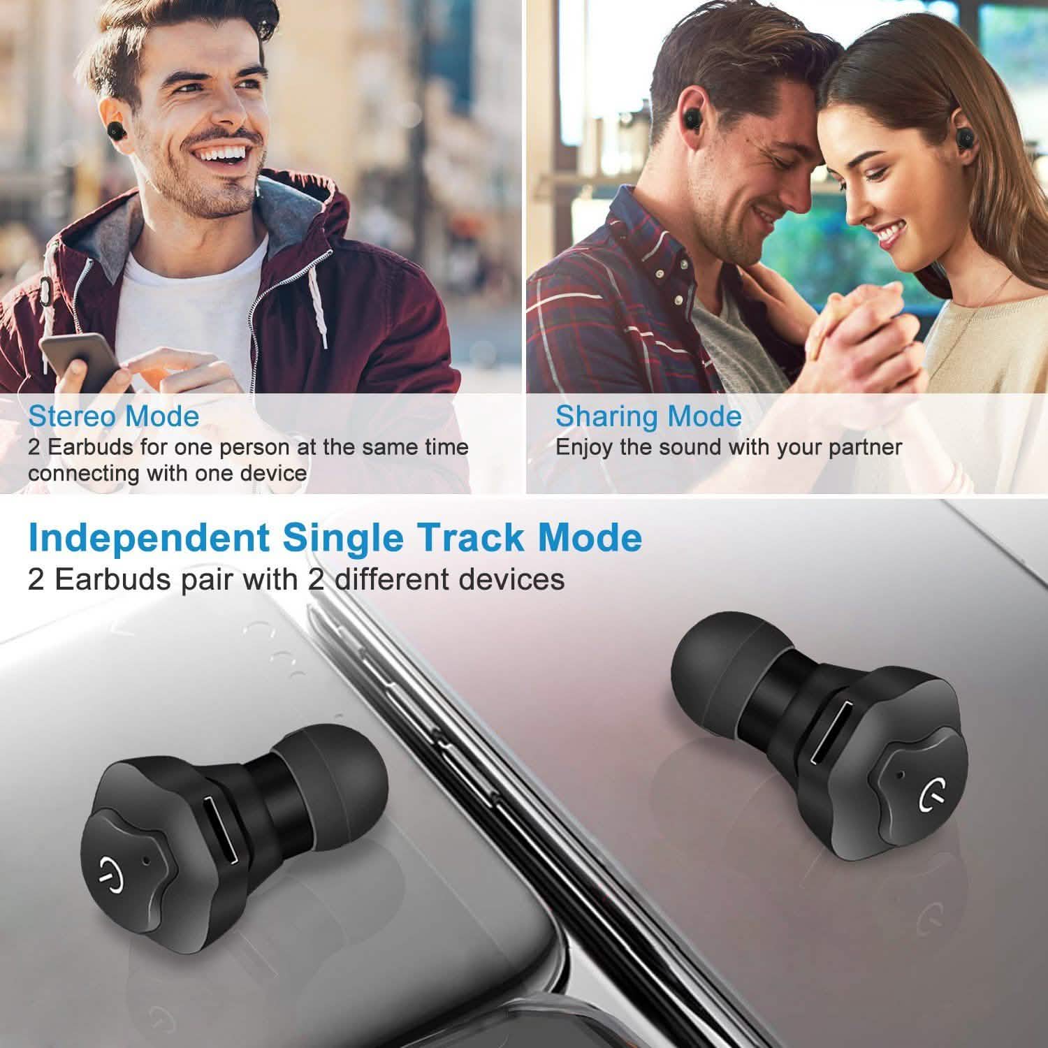 True Wireless Earbuds CSR v4.2 In-Ear Stereo Headsets DailySale