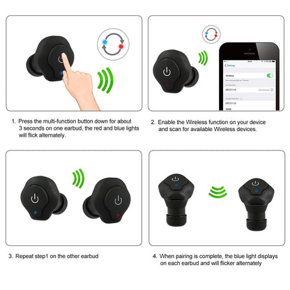 True Wireless Earbuds CSR v4.2 In-Ear Stereo Headsets DailySale
