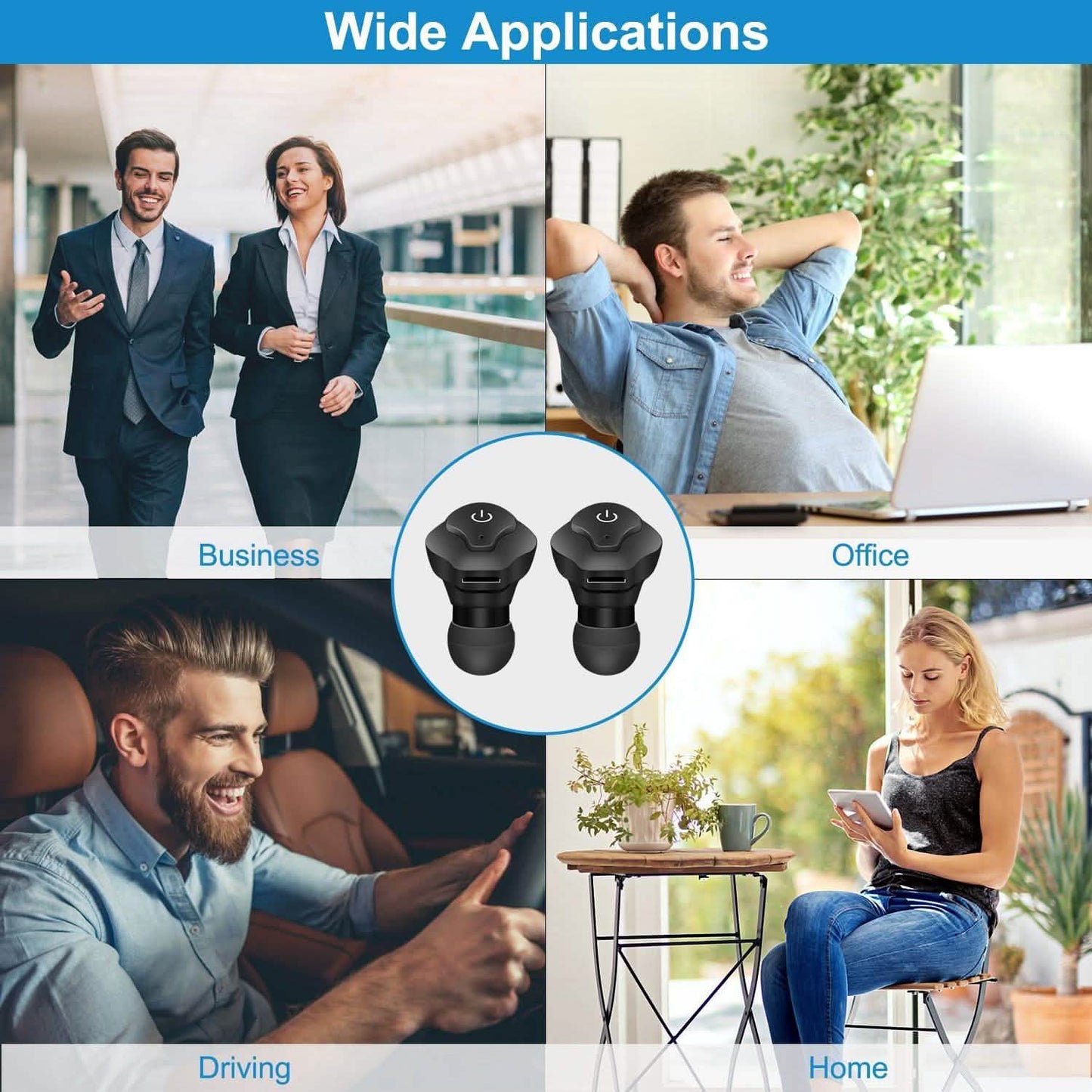 True Wireless Earbuds CSR v4.2 In-Ear Stereo Headsets DailySale