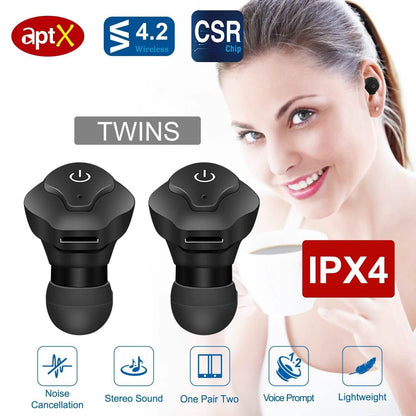 True Wireless Earbuds CSR v4.2 In-Ear Stereo Headsets DailySale