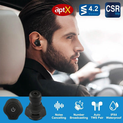 True Wireless Earbuds CSR v4.2 In-Ear Stereo Headsets DailySale