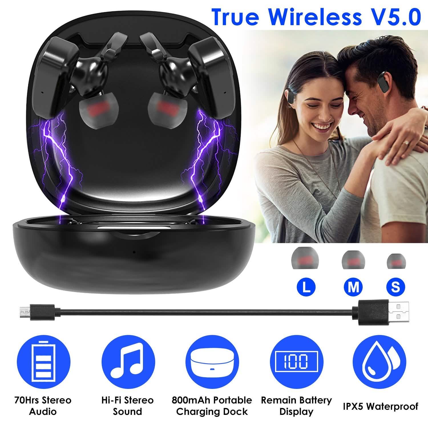 True Wireless Earbuds v5.0 TWS Stereo Earphones Headset DailySale