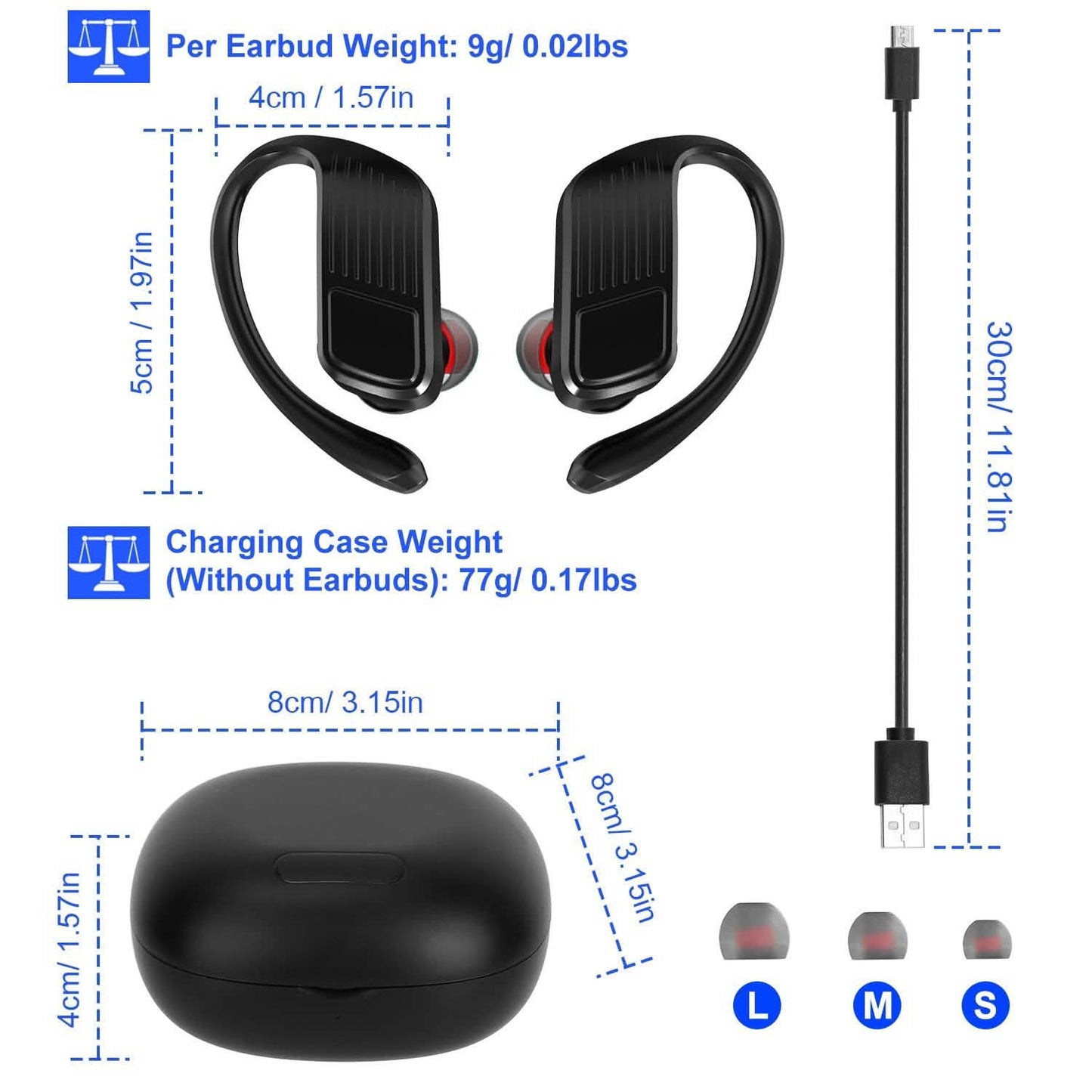 True Wireless Earbuds v5.0 TWS Stereo Earphones Headset DailySale