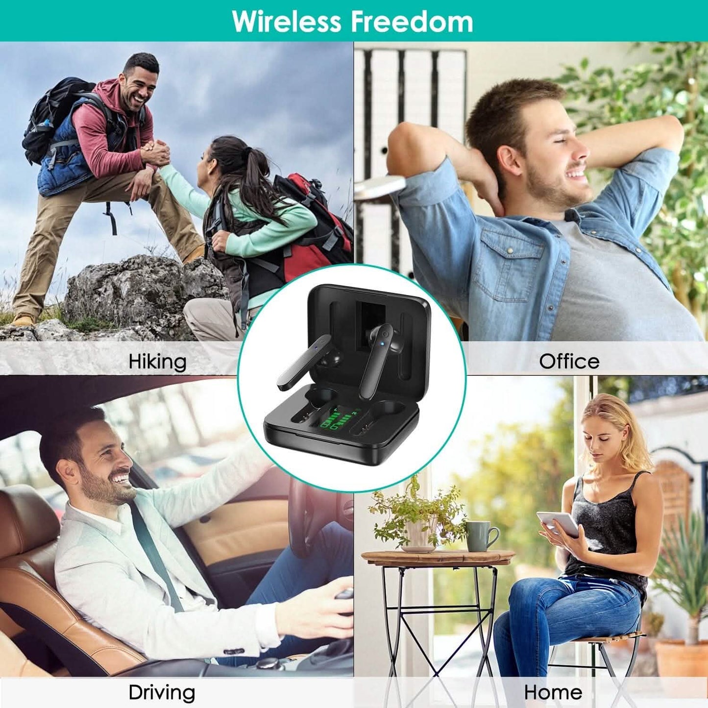 True Wireless Stereo V5.1 Earbuds Touch Control DailySale
