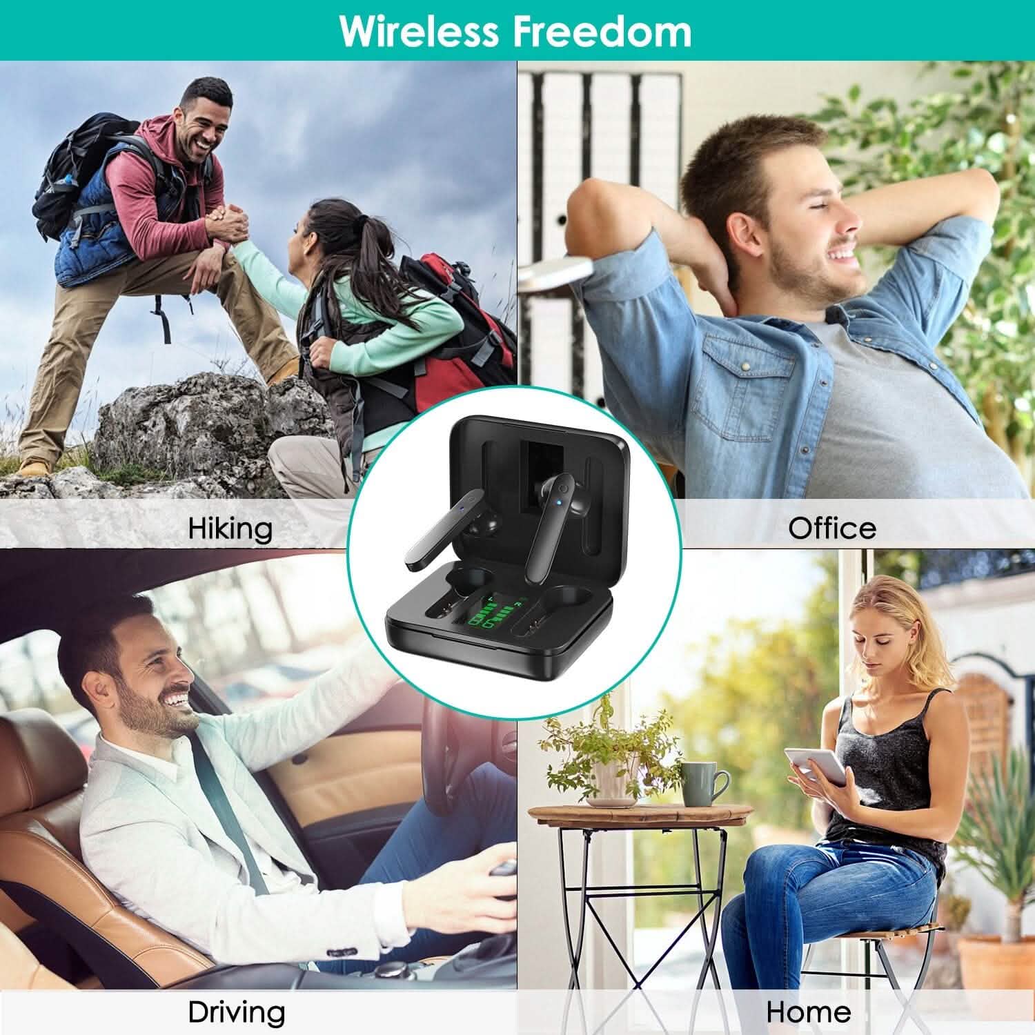 True Wireless Stereo V5.1 Earbuds Touch Control DailySale