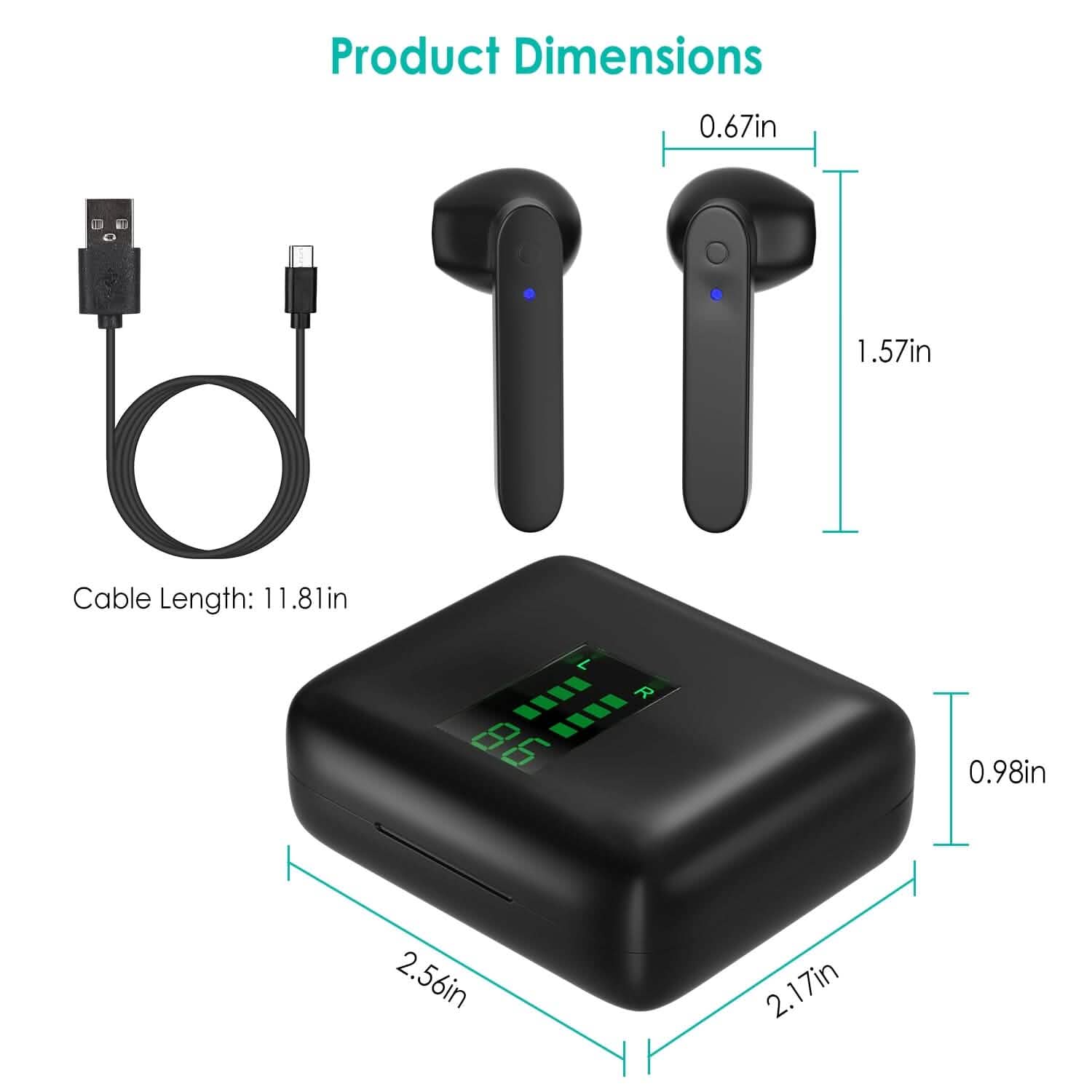True Wireless Stereo V5.1 Earbuds Touch Control DailySale