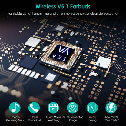 True Wireless Stereo V5.1 Earbuds Touch Control DailySale