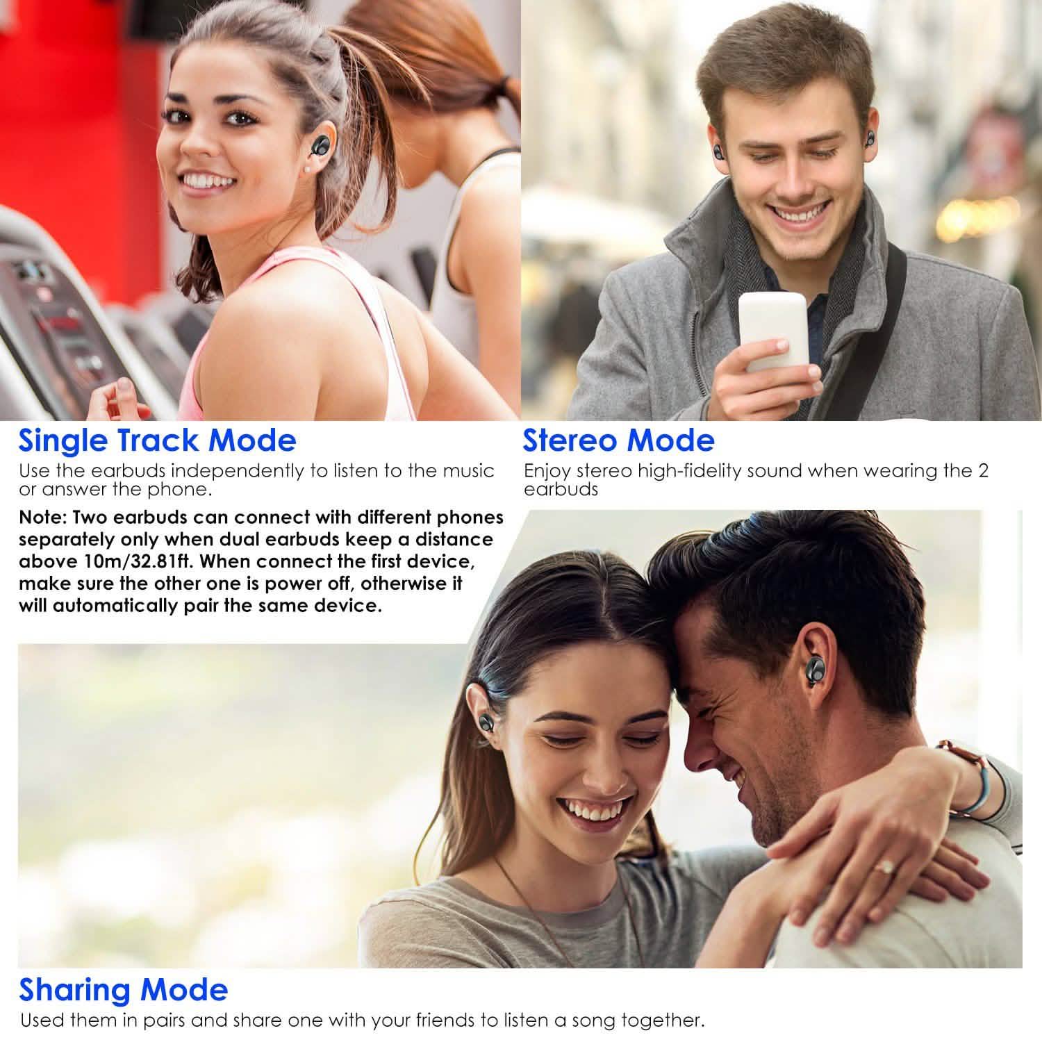 True Wireless V5.0 Earbuds with LED Display Magnetic Charging Dock DailySale