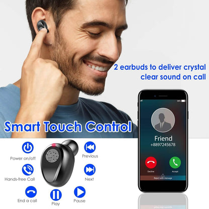 True Wireless V5.0 Earbuds with LED Display Magnetic Charging Dock DailySale