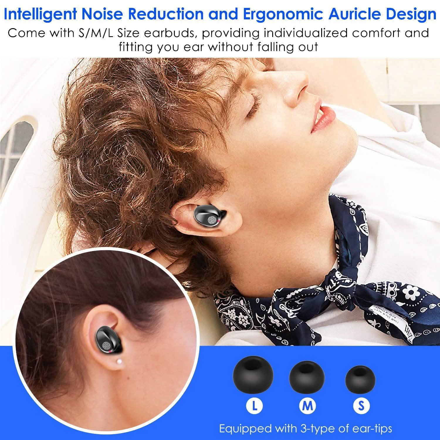 True Wireless V5.0 Earbuds with LED Display Magnetic Charging Dock DailySale