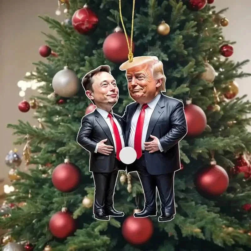 Trump & Musk Acrylic Hanging Ornament DailySale