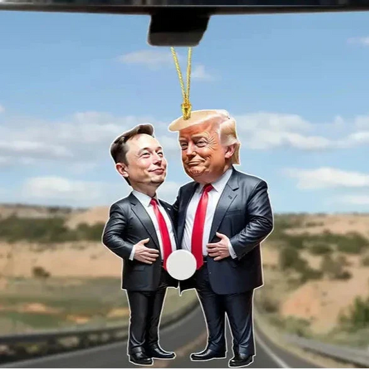 Trump & Musk Acrylic Hanging Ornament DailySale