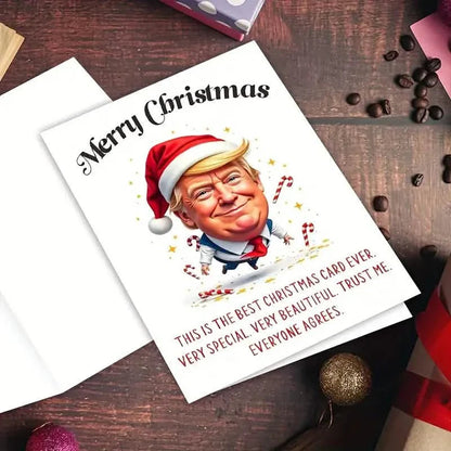 Trump Themed Christmas Greeting Card with Envelope DailySale