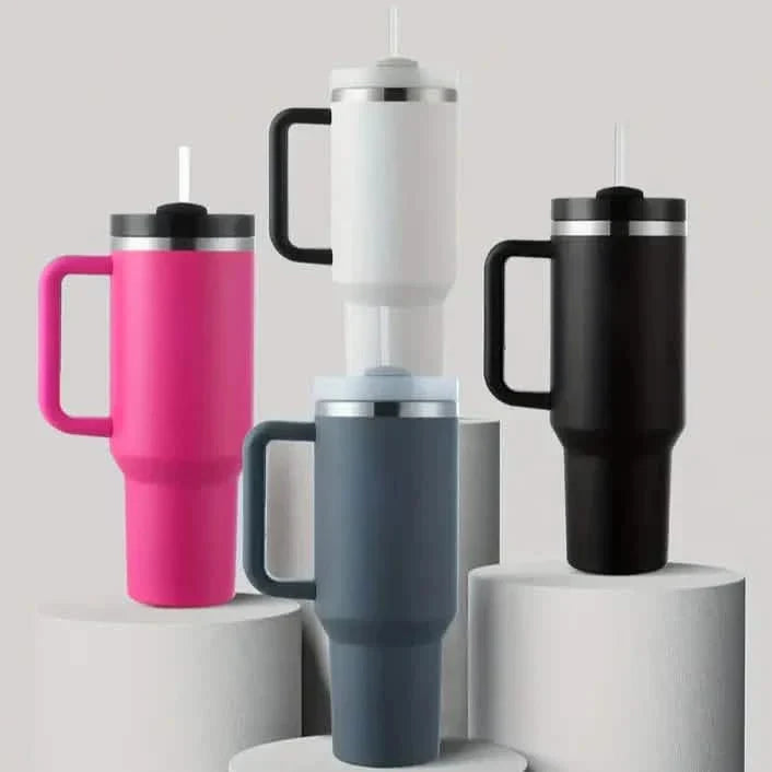 Tumbler with Handle And Straw Lid, Leak-proof Travel 40oz Coffee Mug DailySale