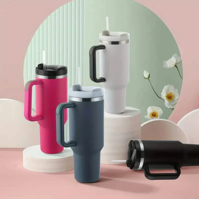 Tumbler with Handle And Straw Lid, Leak-proof Travel 40oz Coffee Mug DailySale