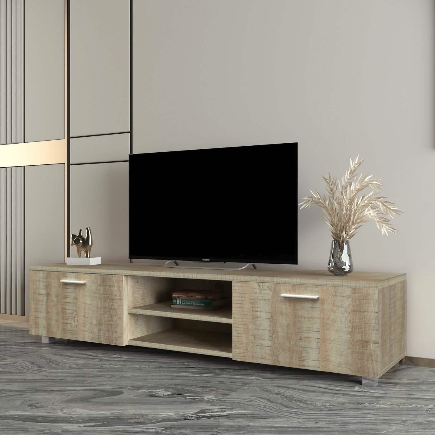 TV Stand for 65 70 Inch Flat TV DailySale