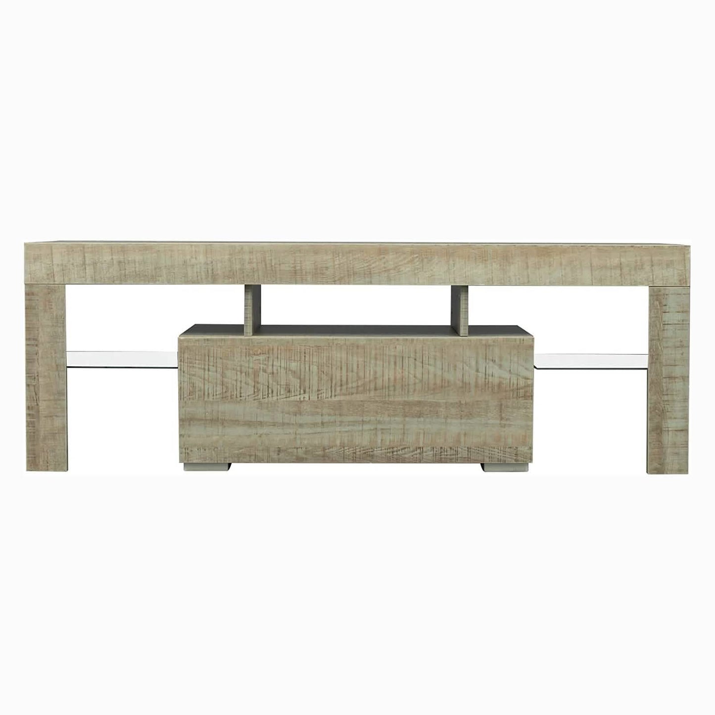 TV Stand with LED Lights Open Shelf Console Storage Table DailySale