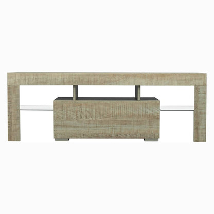 TV Stand with LED Lights Open Shelf Console Storage Table DailySale